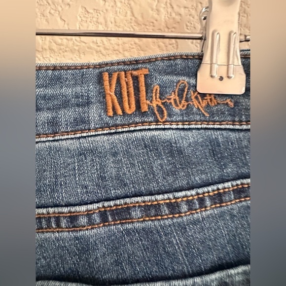 Kut from the Kloth Women’s Dark Blue Mid  Rise Straight Jeans Size 14 - Picture 13 of 13